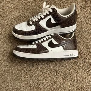 Size 8.5 2007 Nike Air Force 1 Baroque Brown Snakeskin